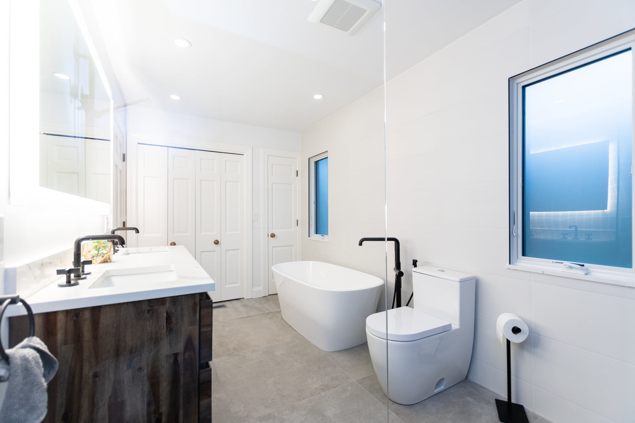 anti-dandruff products by bathroom sink