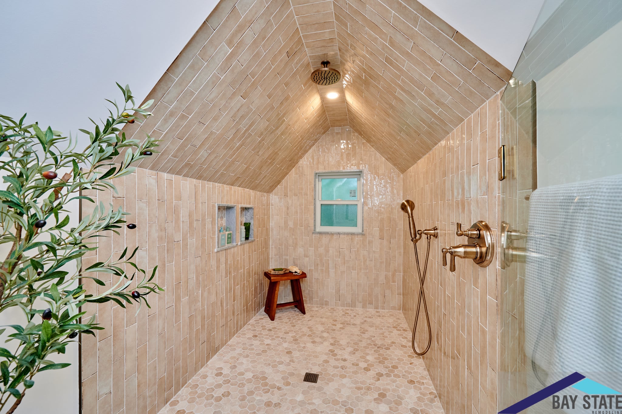 modern bathroom interior city view
