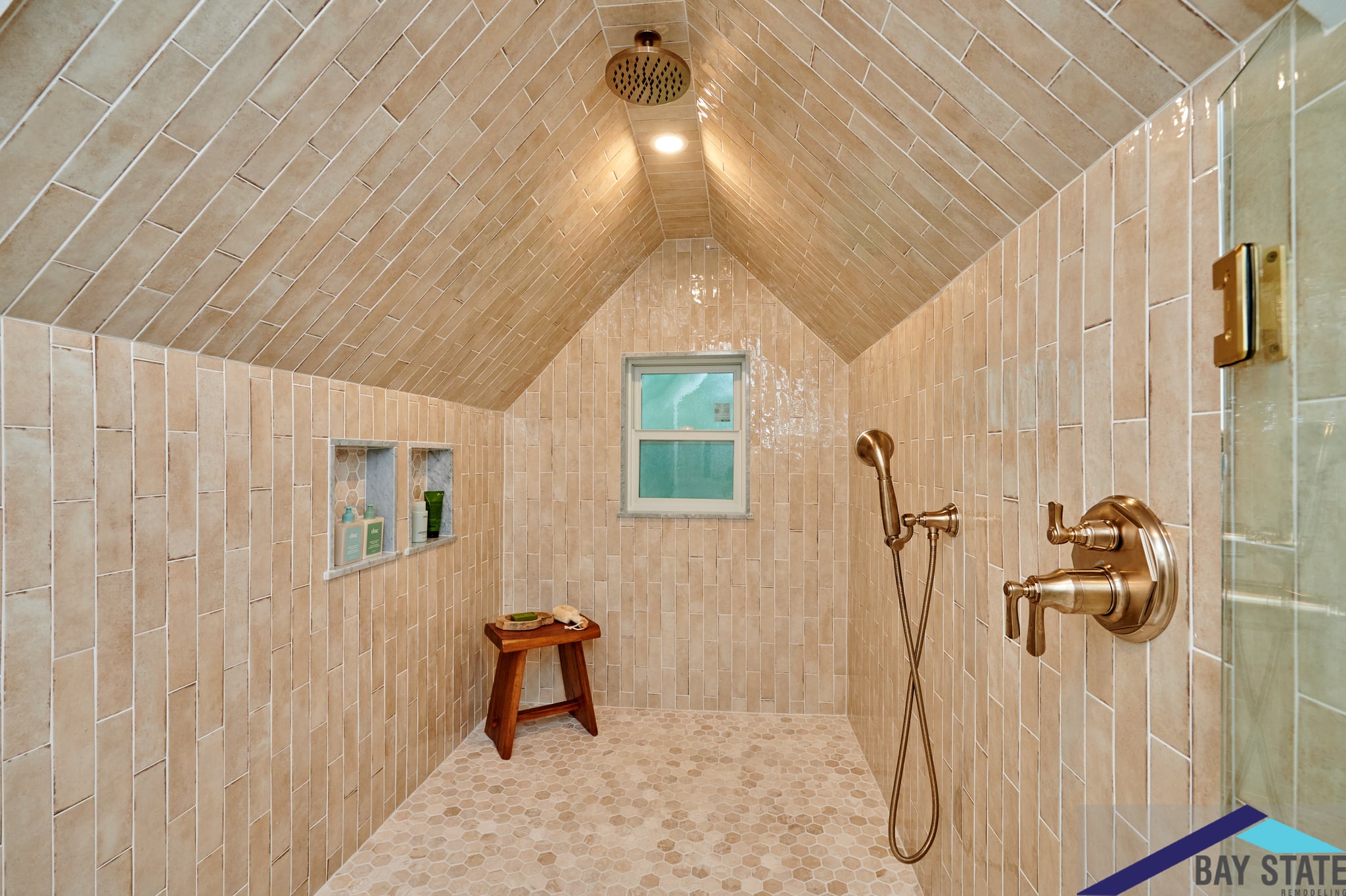bright elegant bathroom interior luxury house