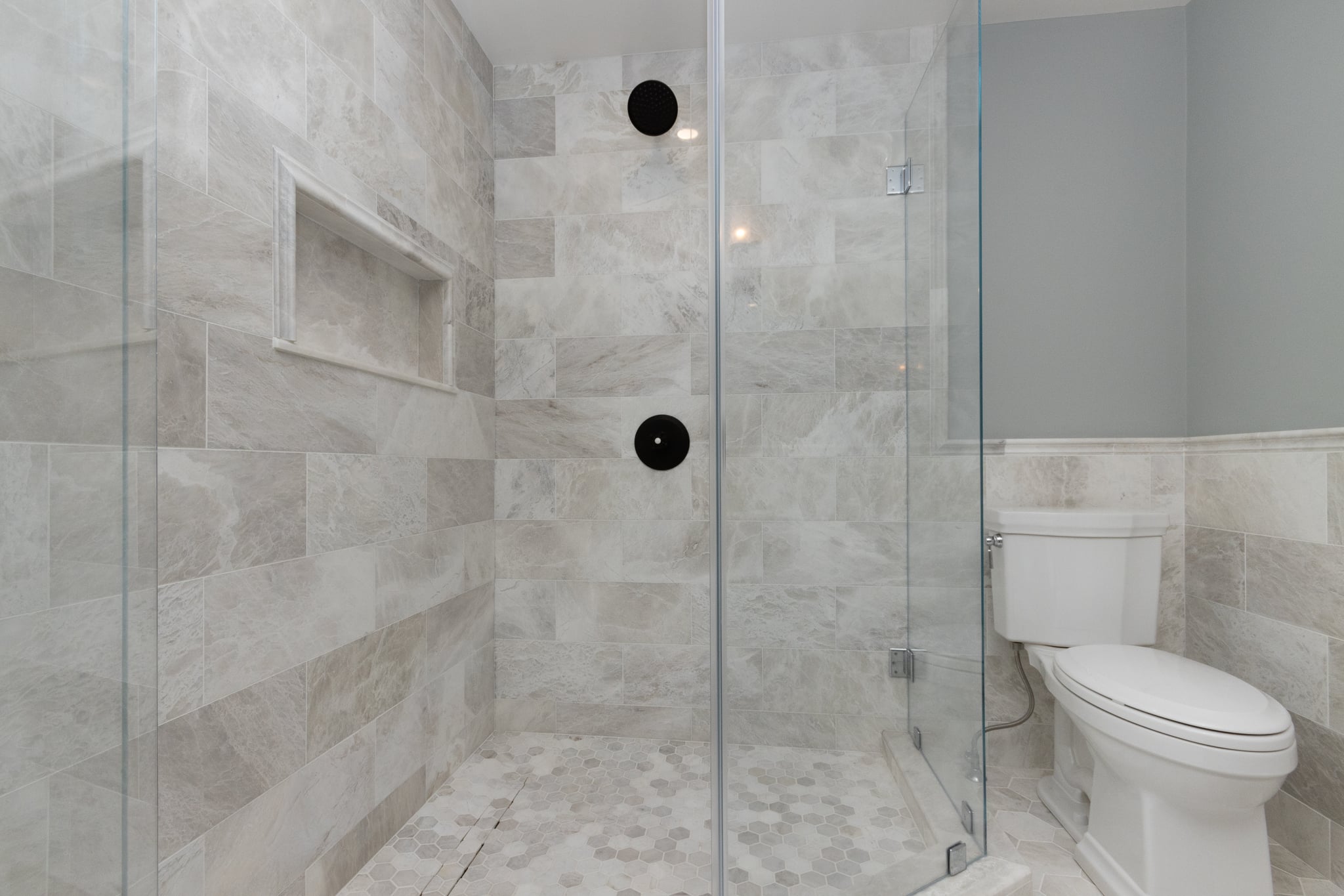 bathroom with golden details